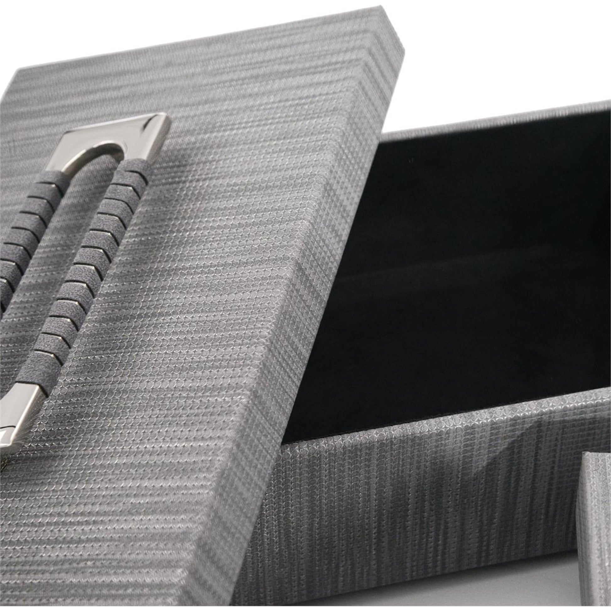 Confetti Leather Boxes by John-Richard in nickel. Made from leather, nickel in a transitional style.