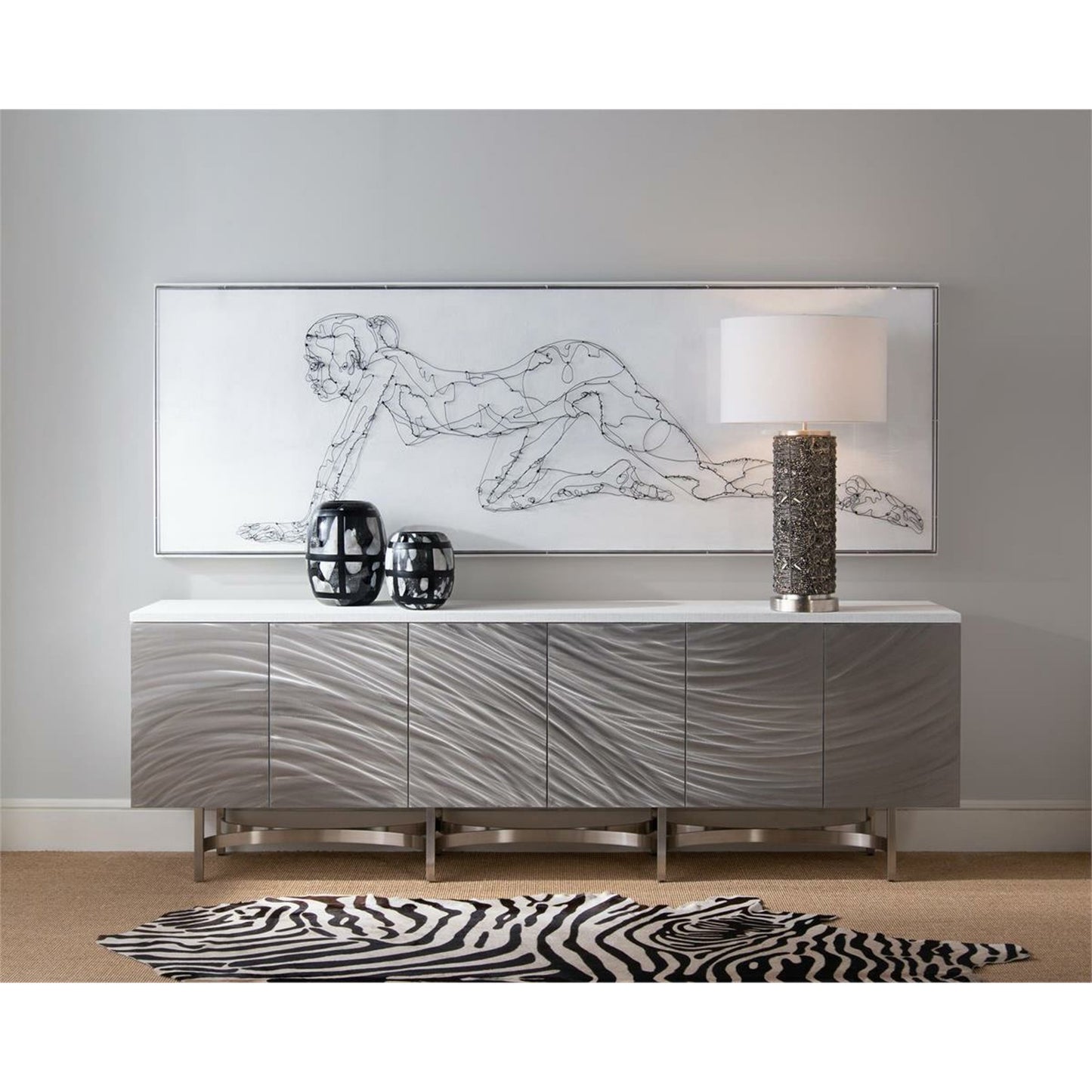 002 SR-865554 | Lifestyle | Black and White Glass Vases by John-Richard in black, white. Made from glass in a eclectic & global style.
