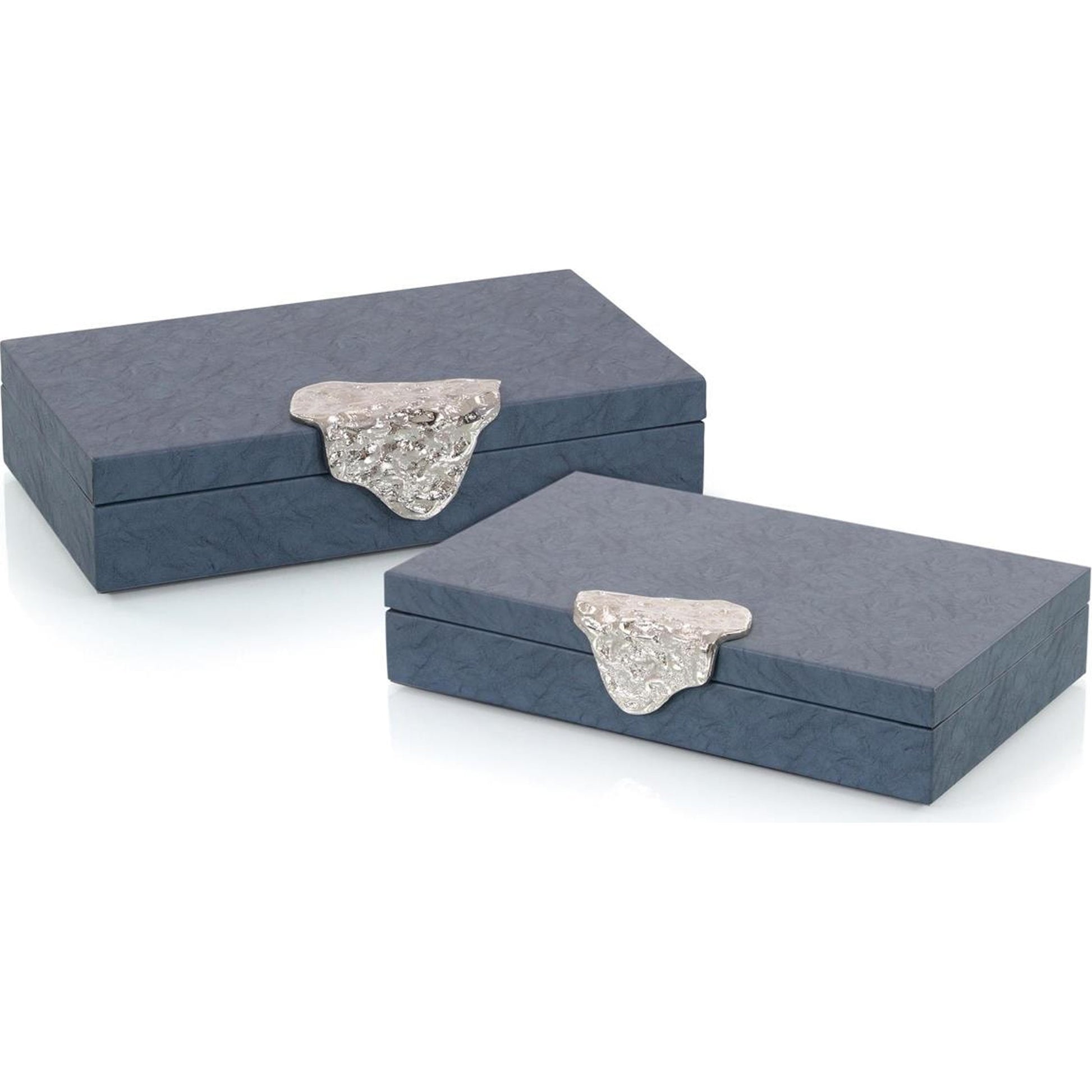 Gypsy Blue Leather Box by John-Richard in blue. Made from leather in a eclectic & global style.