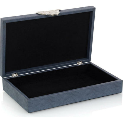 Gypsy Blue Leather Box by John-Richard in blue. Made from leather in a eclectic & global style.