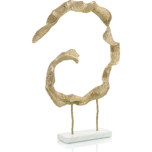 Twisted Ring Sculpture by John-Richard in gold. Made from unique in a modern style.