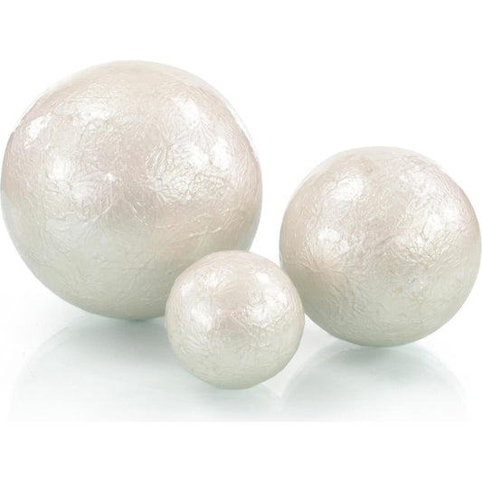 Pearlized Balls by John-Richard in white. Made from unique in a transitional style.