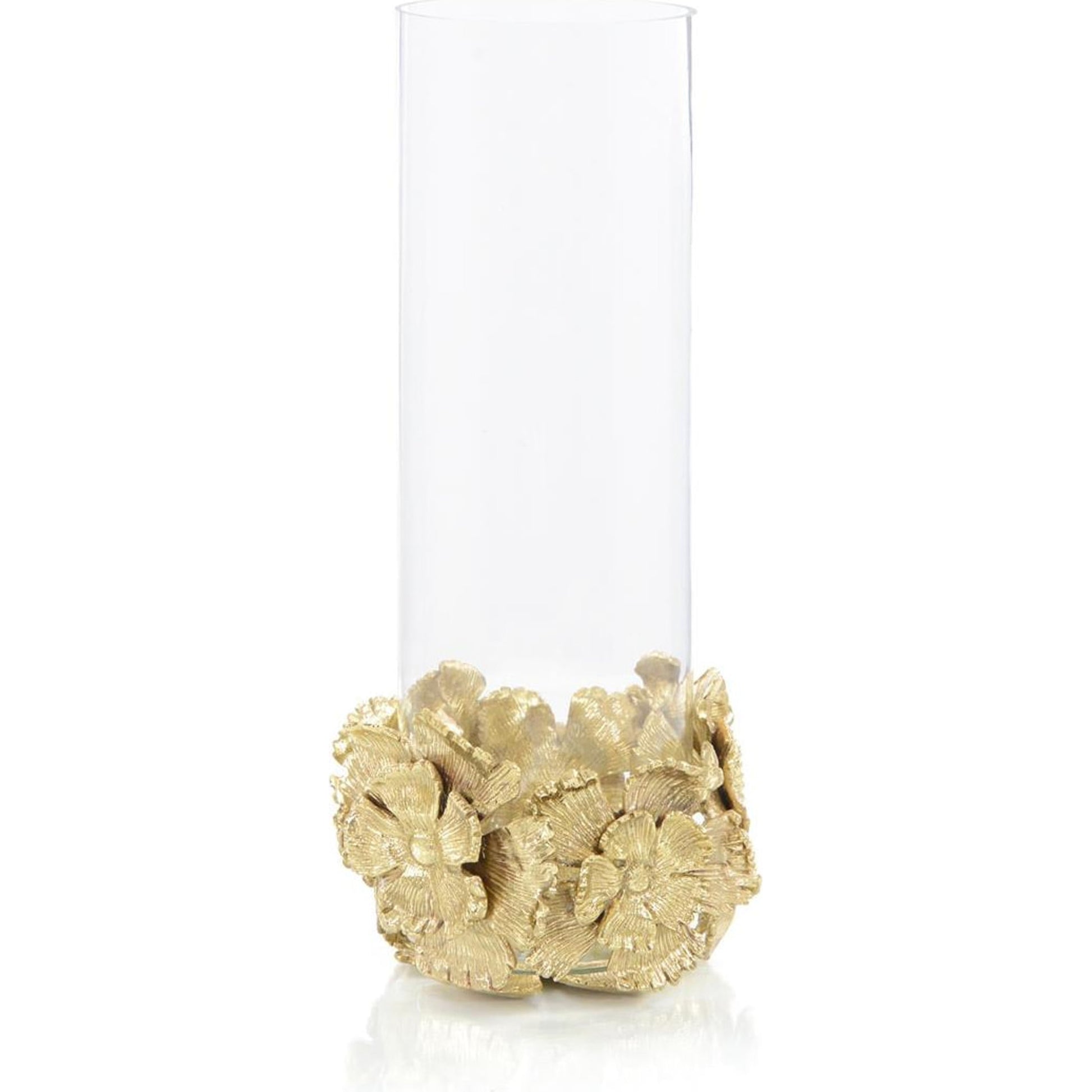 Brass Flowers & Glass Vase I by John-Richard in brass. Made from brass, glass in a transitional style.