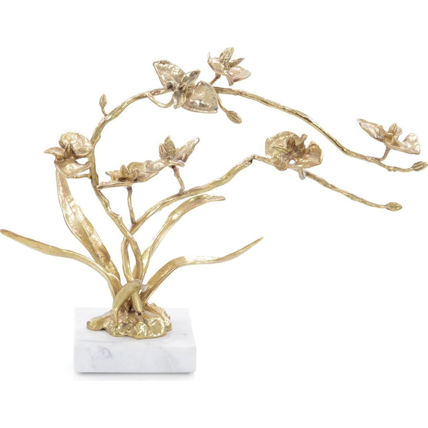 001 SI-1903816 | Primary Silo | Orchids in Bloom I by John-Richard in brass. Made from unique in a transitional style.