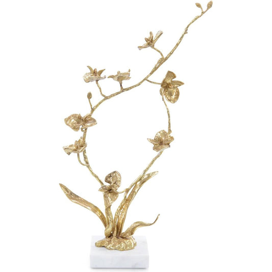 Orchids in Bloom II by John-Richard in brass. Made from unique in a transitional style.