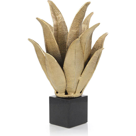 Handcrafted Brass Leaves Sculpture by John-Richard in brass. Made from brass in a modern style.
