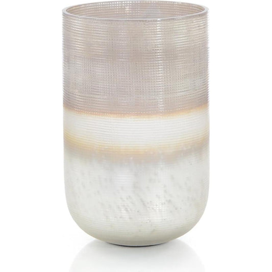 Seabrook Glass Vase by John-Richard in brown, grey. Made from glass in a transitional style.