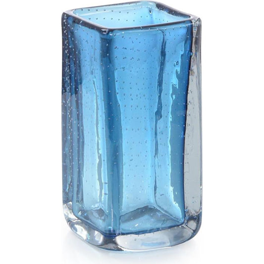 Ocean Blue Handblown Glass Vase I by John-Richard in blue. Made from glass in a transitional style.