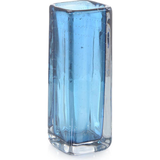 Ocean Blue Handblown Glass Vase II by John-Richard in blue. Made from glass in a transitional style.