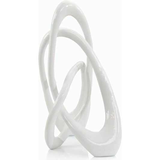 Twisted Rings Sculpture by John-Richard. Made from unique in a modern style.