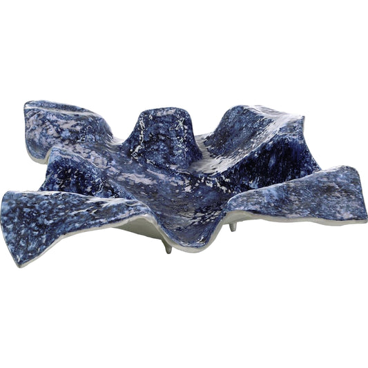 Draped Fabric Cobalt Bowl by John-Richard. Made from unique in a modern style.