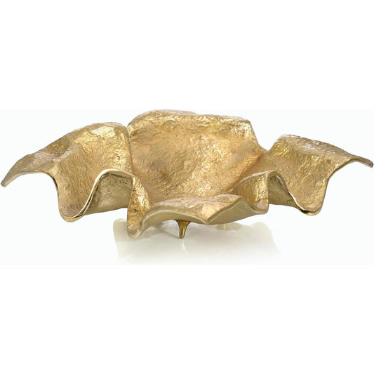 Draped Fabric Brass Square Bowl by John-Richard. Made from unique in a modern style.