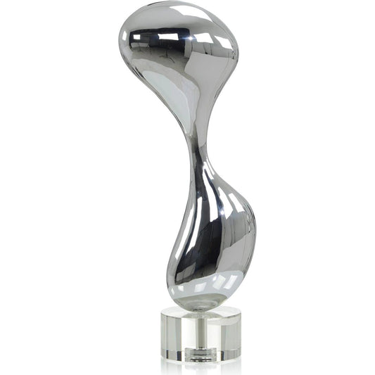 Mirror Chrome Abstract Sculpture by John-Richard in mirror chrome. Made from unique in a unique style.