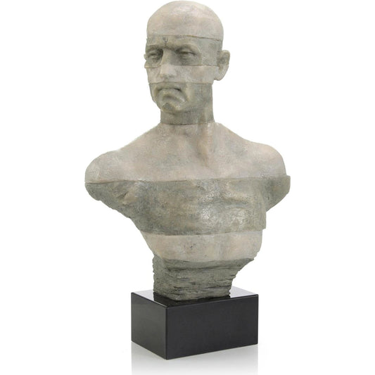 Two-Tone Bust Sculpture by John-Richard in gray. Made from unique in a transitional style.