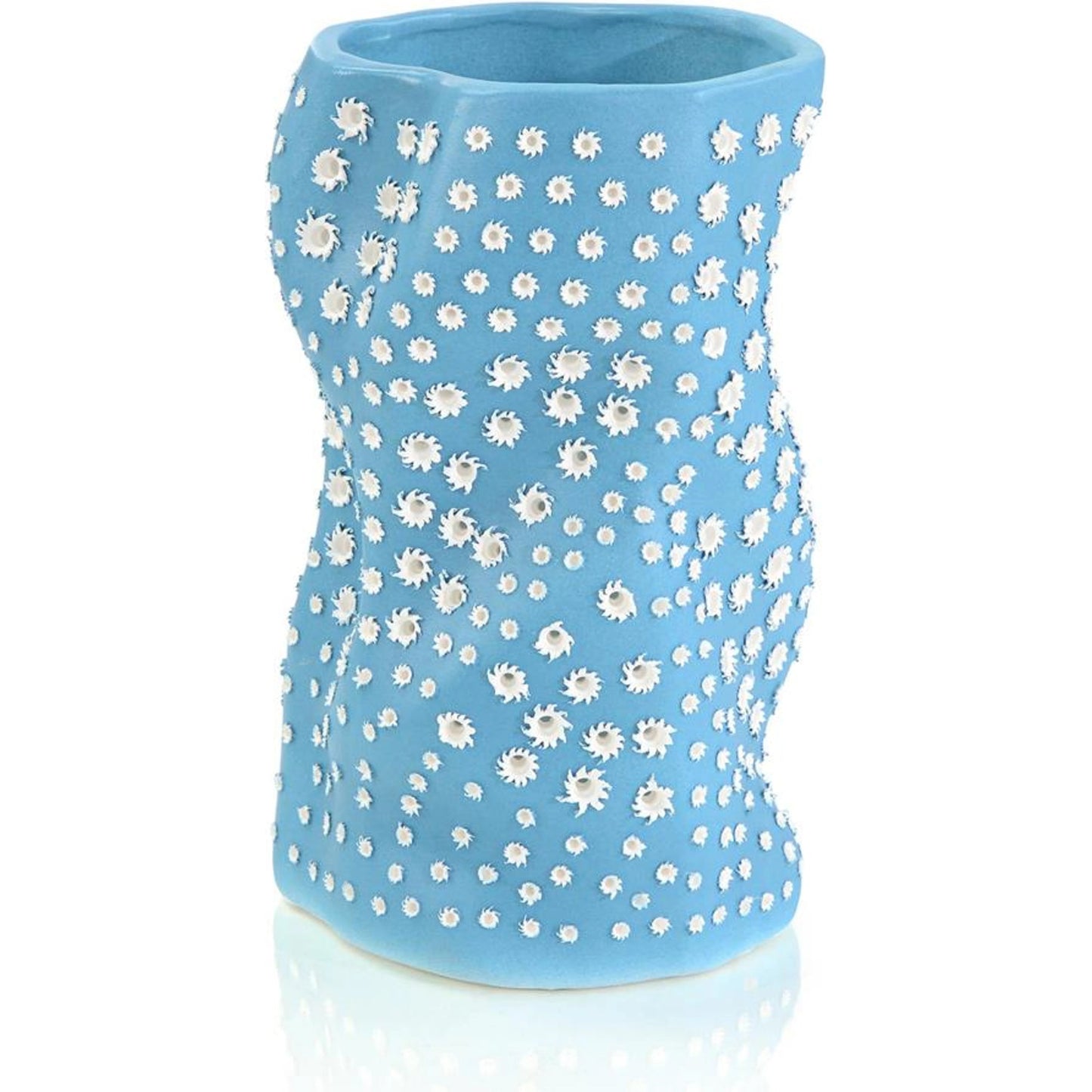 001 SI-1989183 | Primary Silo | Teal Blue Porcelain Vase by John-Richard in teal blue. Made from unique in a eclectic & global style.