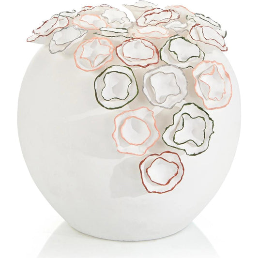 Pearl Oval Porcelain Sculpture by John-Richard in pearl white. Made from unique in a unique style.