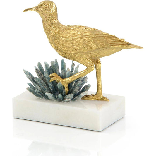 001 SI-1989219 | Additional Silo | Brass Sea Gull and Cyanite Sculpture II by John-Richard in brass, cyan. Made from unique in a unique style.