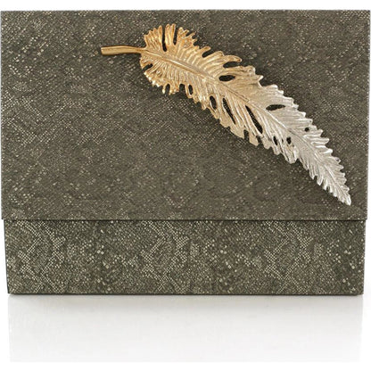Feathered Vegan Snakeskin Box by John-Richard in snakeskin. Made from unique in a modern style.