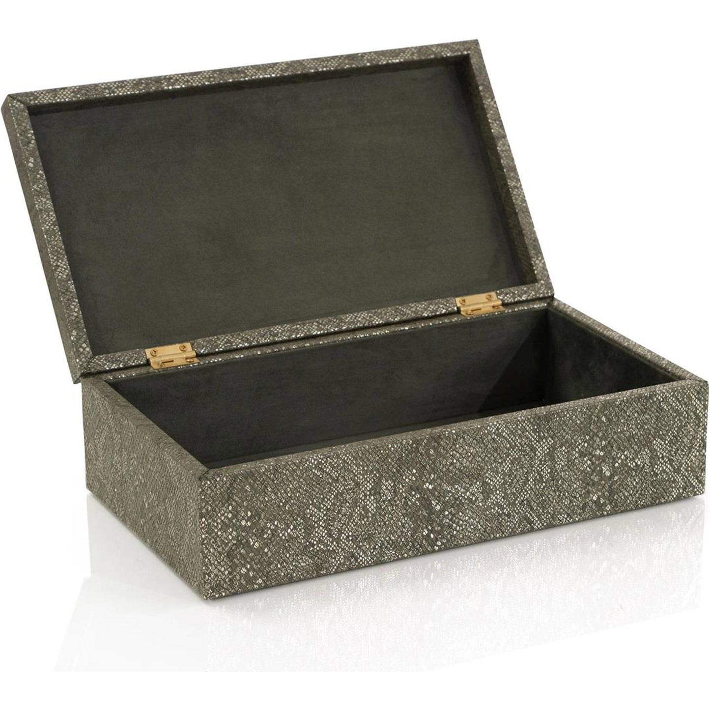 002 SI-1989232 | Additional Silo | Feathered Vegan Snakeskin Box by John-Richard in snakeskin. Made from unique in a modern style.