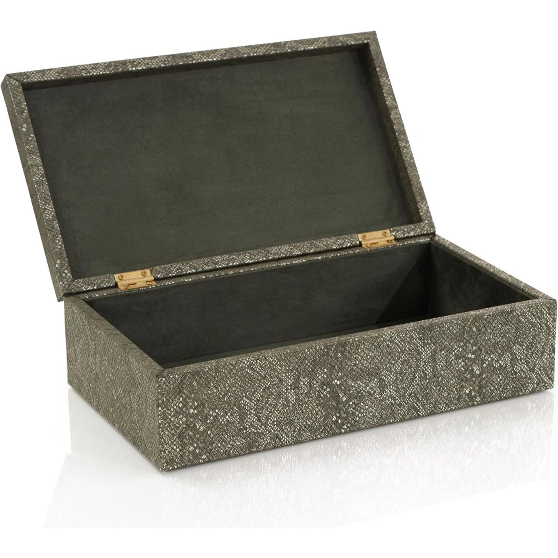 Feathered Vegan Snakeskin Box by John-Richard in snakeskin. Made from unique in a modern style.