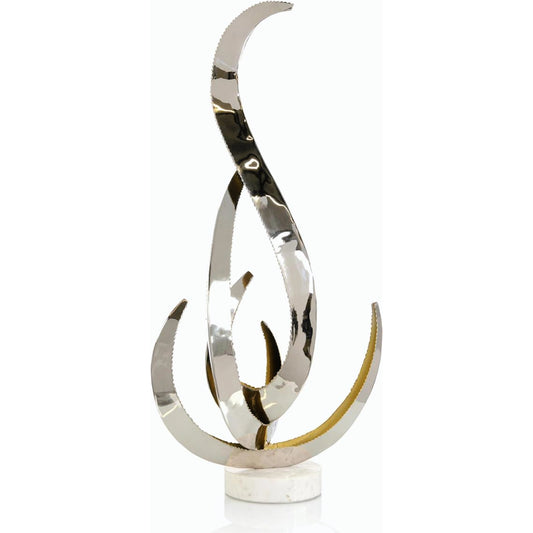 Windblown Sculpture by John-Richard in brass, nickel. Made from unique in a unique style.