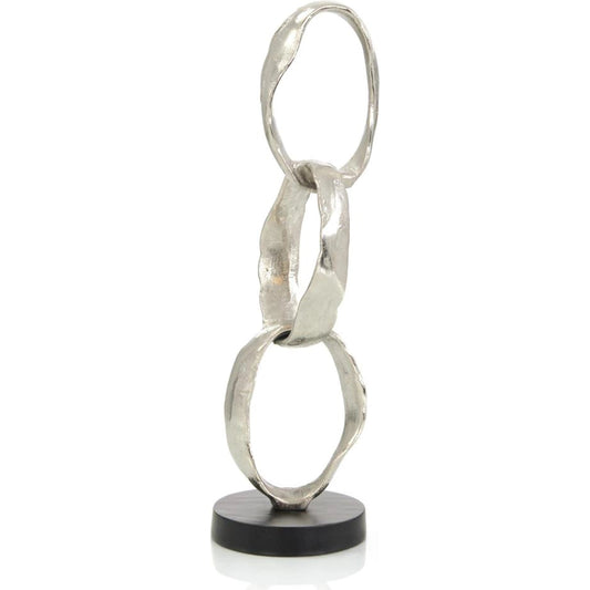 001 SI-1989251 | Additional Silo | Stacked Rings Sculpture by John-Richard in silver. Made from unique in a unique style.