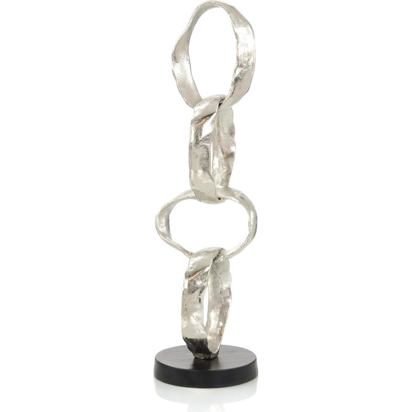 002 SI-1989252 | Additional Silo | Stacked Rings Sculpture by John-Richard in silver. Made from unique in a modern style.