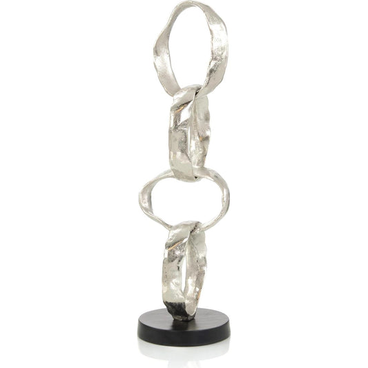 Stacked Rings Sculpture by John-Richard in silver. Made from unique in a unique style.