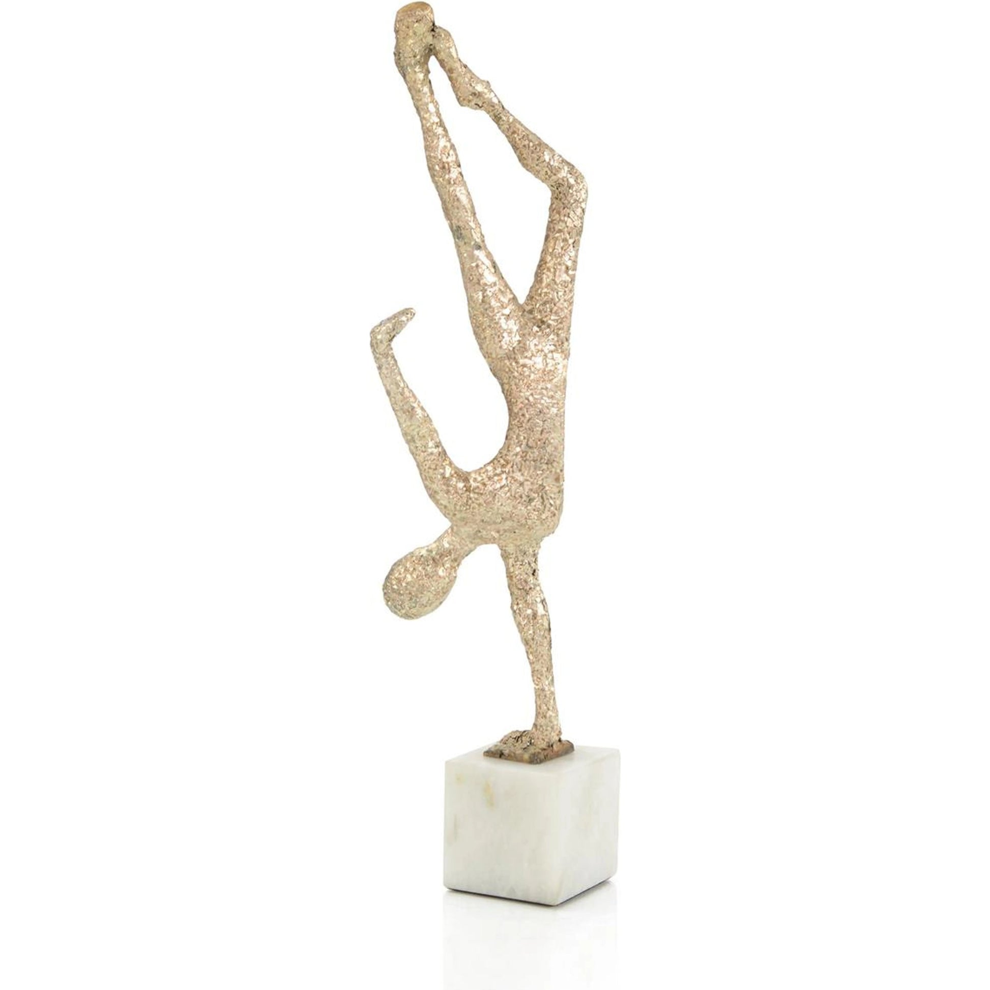 Handstand Sculpture by John-Richard in gold. Made from unique in a unique style.