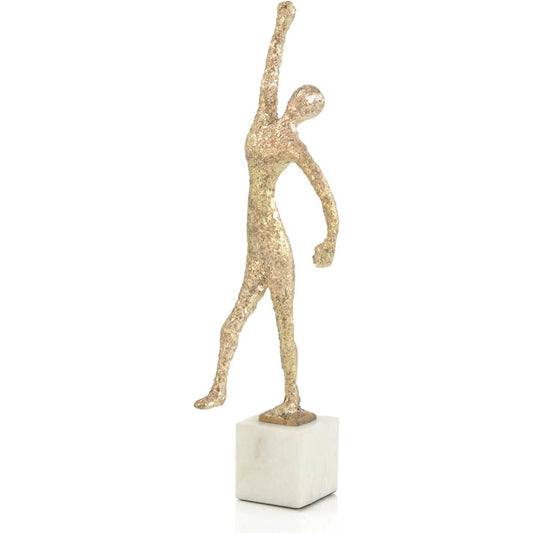 Legstand Sculpture by John-Richard in gold. Made from unique in a unique style.