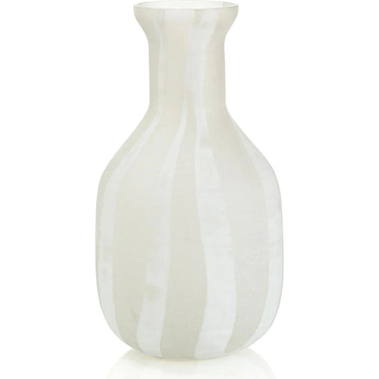 Snow White Swept Glass Vase by John-Richard in snow white. Made from unique in a modern style.