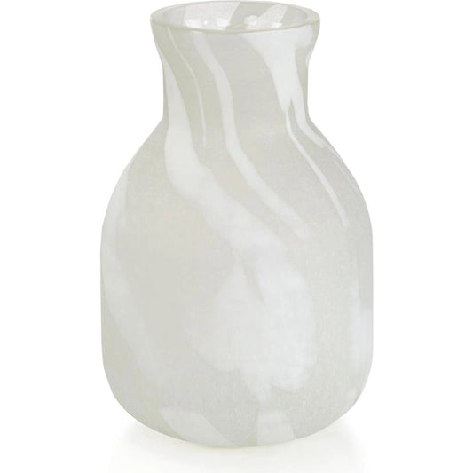 Snow White Swept Glass Vase by John-Richard in snow white. Made from unique in a modern style.