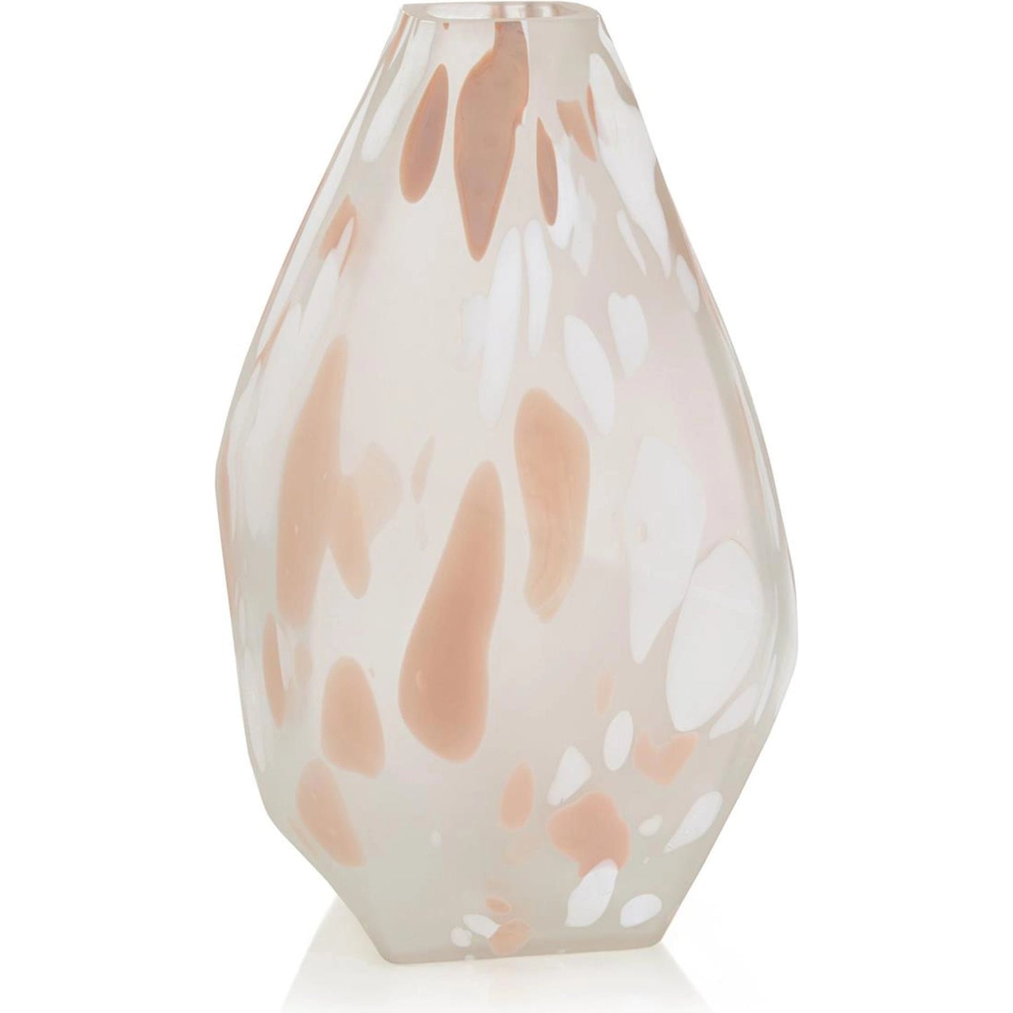 001 SI-1989276 | Primary Silo | Blush Rock Glass Vase by John-Richard in blush. Made from unique in a modern style.