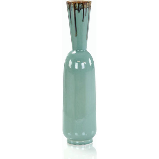 Seafoam Green Trickle Vase by John-Richard. Made from unique in a modern style.