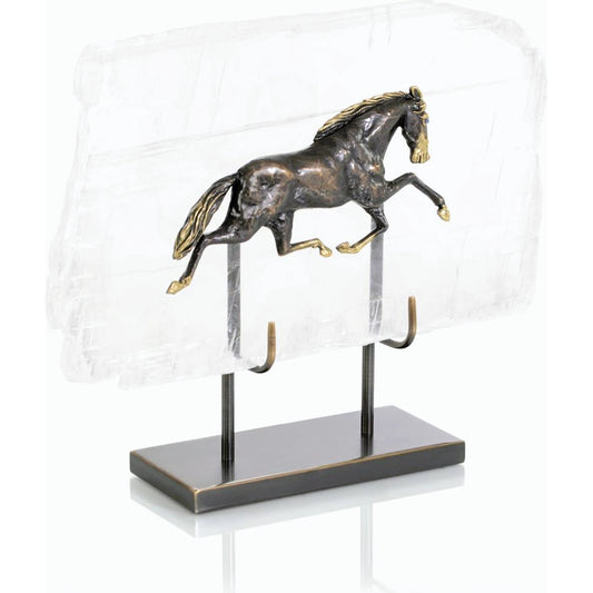 Horse in Selenite Sculpture I by John-Richard. Made from unique in a modern style.