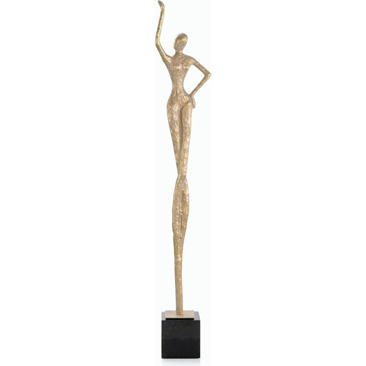 Posing Female Gold Sculpture I by John-Richard. Made from unique in a modern style.