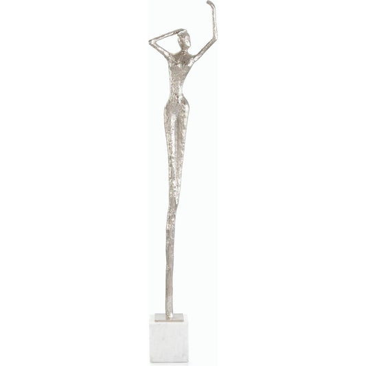 Posing Female Nickel Sculpture II by John-Richard. Made from unique in a modern style.