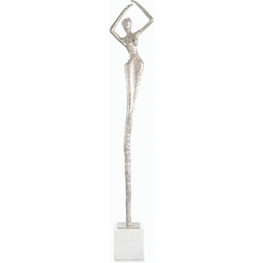 Posing Female Nickel Sculpture III by John-Richard. Made from unique in a modern style.