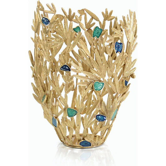 Embellished Frond Vase by John-Richard. Made from unique in a modern style.