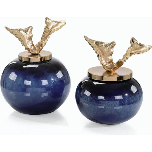 001 SI-2169763 | Primary Silo | Blueberry Vases (Set of 2) by John-Richard. Made from unique in a modern style.