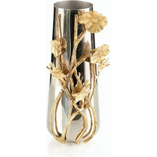 Nickel Poppy Vase by John-Richard. Made from unique in a modern style.