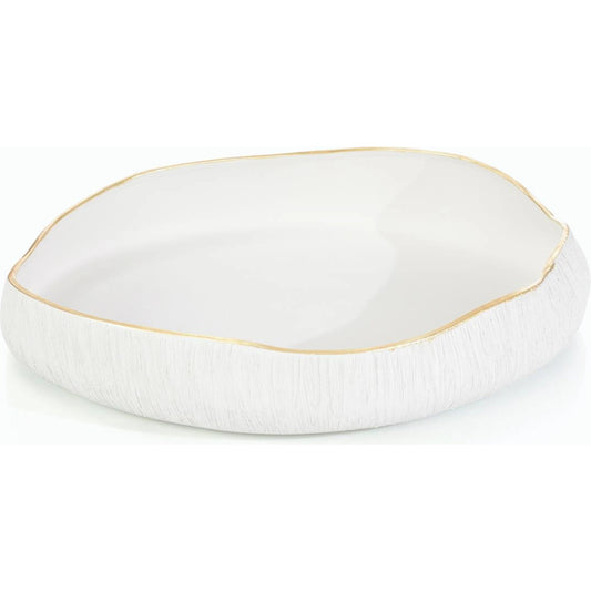 White Free-form Bowl by John-Richard. Made from unique in a modern style.