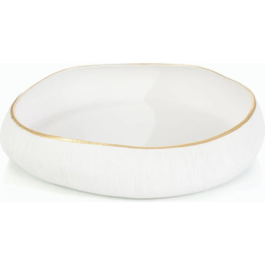 White Free-form Bowl by John-Richard. Made from unique in a modern style.