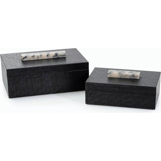 Midnight Boxes (Set of 2) by John-Richard. Made from unique in a modern style.
