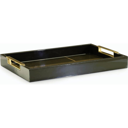 Tenebra Tray with Brass Handles by John-Richard. Made from unique in a modern style.