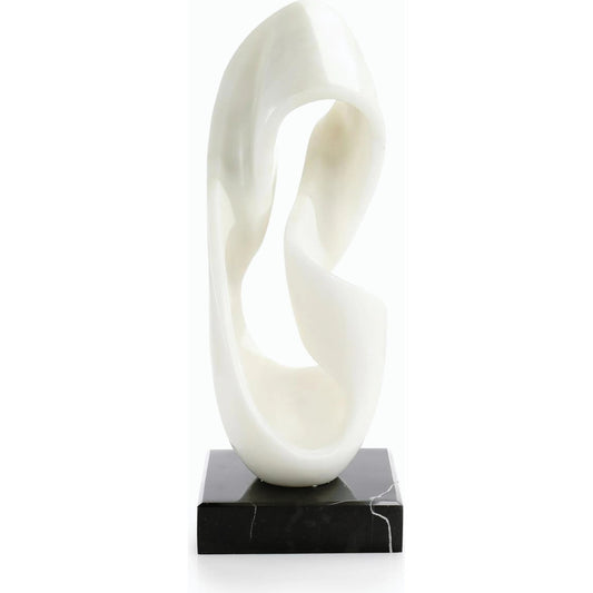 Moebius Strip Sculpture on Marble by John-Richard. Made from unique in a modern style.
