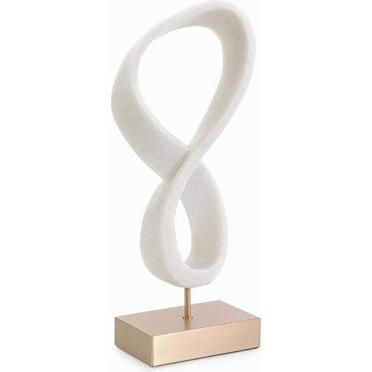 Perpetual Loop Sculpture on Brass Base by John-Richard. Made from unique in a modern style.