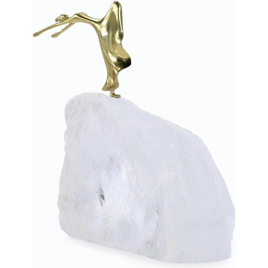 Ethereal Dancer Sculpture on Selenite III by John-Richard. Made from unique in a modern style.