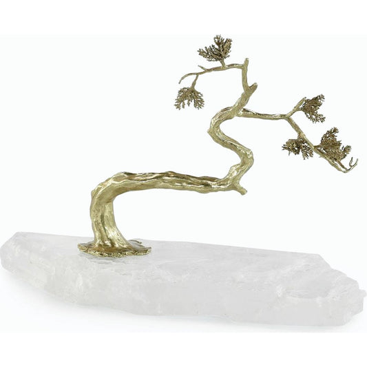 Winding Brass Tree on Selenite II by John-Richard. Made from unique in a modern style.