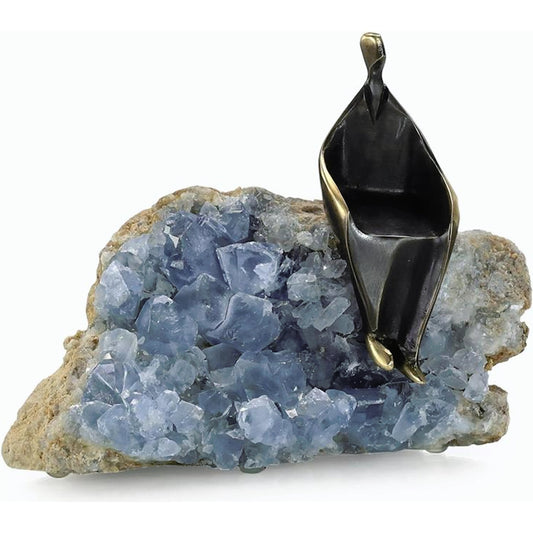 Cloaked Figure Sculpture on Kyanite III by John-Richard. Made from unique in a modern style.